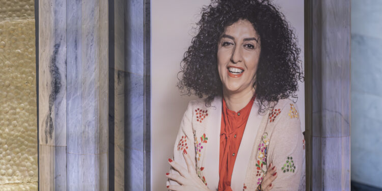 Oslo, premio Nobel per la pace all'attivista Narges Mohammadi, imprigionata in Iran per aver condotto una campagna per i diritti delle donne e la democrazia. Ritirano il premio i figli (10 dicembre 2023). Copyright: Splash News / Shutterstock 2023 / IPA