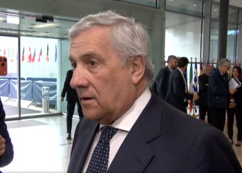 Il ministro degli Esteri, Antonio Tajni, al consiglio Affari esteri [Lussemburgo, 21 aprile 2026]. Fonte: Consiglio UE