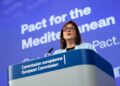La commissaria europea al Mediterraneo, Dubravka Šuica, presenta il Patto Mediterraneo Piano d'Azione (17 aprile 2026). Fonte: EC - Audiovisual Service