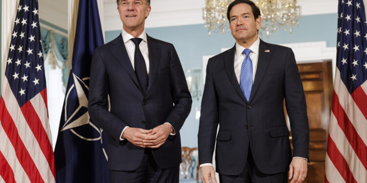 Il segretario generale della NATO Mark Rutte incontra Marco Rubio, Segretario di Stato degli Stati Uniti (8 aprile 2026): Fonte: Alleanza Atlantica