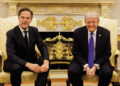 Il segretario generale della Nato, Mark Rutte, in visita dal presidente USA, Donald Trump, nell'ottobre 2025. Fonte: NATO via Imagoeconomica