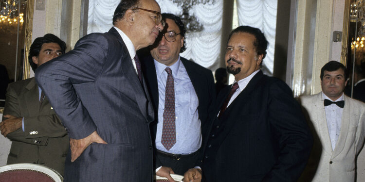 BETTINO CRAXI, GIANNI DE MICHELIS, YAMANI AHMED ZAKI, Rome, 15 April 1994 (Imagoeconomica)