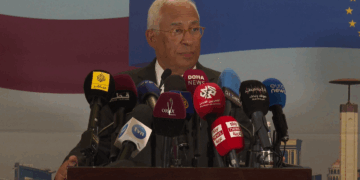 Il presidente del Consiglio europeo, Antonio Costa [Doha, 15 aprile 2026]. Fonte: EuNews