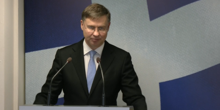 Il commissario per l'Economia, Valdis Dombrovskis [Atene, 23 aprile 2026]
