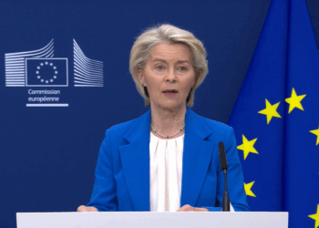La presidente della Commissione europea, Ursula von der Leyen [Bruxelles, 13 aprile 2026]