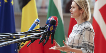 L'Alta rappresentante per la Politica estera e di sicurezza, Kaja Kallas, al suo arrivo al Consiglio Affari esteri - Difesa dell'UE (12 maggio 2026). Source: EU Council