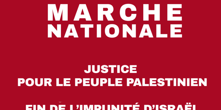 FLYER della manifestazione disponibile sul sito dell'organizzazione promotrice:: https://www.association-belgo-palestinienne.be/manifestation-nationale-justice-pour-les-palestiniens-stop-au-genocide-et-a-la-nakba/