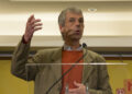 Olivier Dupuis a un convegno nel 2017 (Fonte: Imagoeconomica)