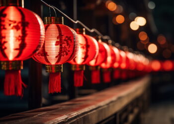 LANTERNE CINESI LANTERNA CINESE LUCE  LUCI CINA GENERATE AI IA