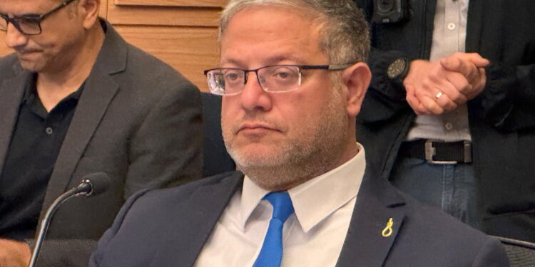 Il ministro della Sicurezza nazionale di Israele, Ben Gvir [foto: imagoeconomica]