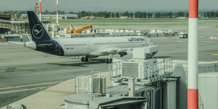 Aeroporto di Fiumicino. Crediti:Leonardo Puccini via Imagoeconomica