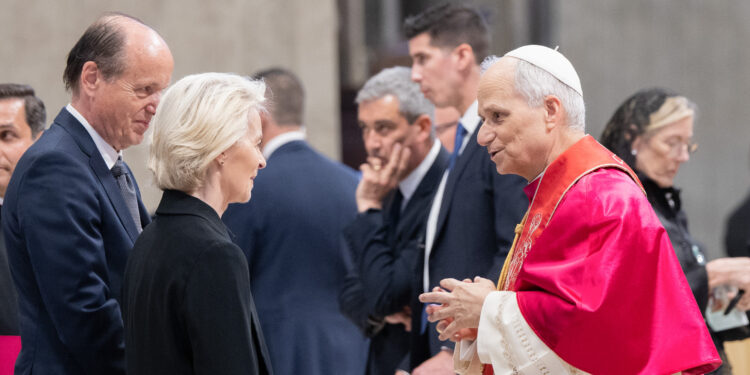 La presidente della Commissione Europea, Ursula von der Leyen, e Papa Leone XIV (Fonte: EC - Audiovisual Service)