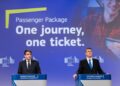 Il vicepresidente esecutivo della Commissione UE, Raffaele Fitto, e il commissario per i Trasporti, Apostolos Tzitzikostas (Fonte: EC - Audiovisual Service)