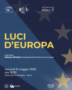 Programme evento Luci d'Europa. Crediti: Parlamento europeo. 