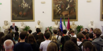 Un momento della cerimonia di oggi in Campidoglio