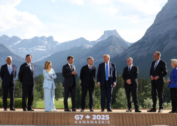 Preparazione della foto di famiglia all'ultimo Summit del G7, nel giugno 2025, ad Alberta, in Canada. Source: EU Council