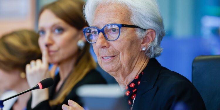 La presidente della BCE, Christine Lagarde, in audizione alla commissione Econ del Parlamento europeo (22 giugno 2026). Source: European Union 2026 - Source : EP. Photographer: Philippe BUISSIN