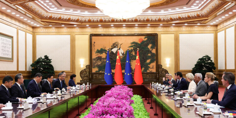 VERTICE UE-CINA Luglio 2025 [Fonte: Imagoeconomica]