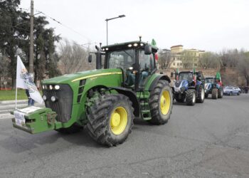 Manifestazione degli agricoltori a Roma. Crediti: Andrea Panegrossi via Imagoeconomica