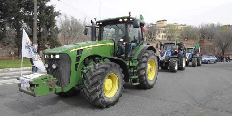 Manifestazione degli agricoltori a Roma. Crediti: Andrea Panegrossi via Imagoeconomica