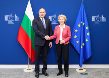 La visita del primo ministro bulgaro, Rumen Georgiev, alla presidente della Commissione europea, Ursula von der Leyen, lo scorso 28 maggio 2026. Source: Imagoeconomica, Dati Bendo