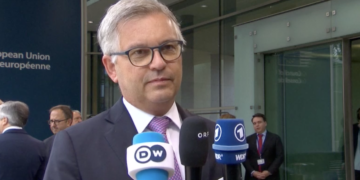 Il commissario per gli Affari interni e l’immigrazione, Magnus Brunner,al consiglio GAI del 4 giugno 2026. Crediti: EBS Audiovisual Service