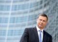Il commissario per l'Economia, Valdis Dombrovskis [foto: Etienne Ansotte/European Union]