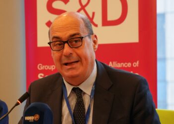 L'eurodeputato Nicola Zingaretti durante la presentazione del patto del Mediterraneo alla stampa, 3 giugno 2026. Crediti: Staff del PD al Parlamento europeo
