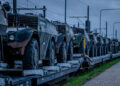Mobilità militare, veicoli blindati trasportati via treno [Foto: Marzia Cosenza/imagoeconomica]