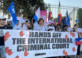 Manifestazione 2025 a sostegno della CPI e del diritto internazionale - Source: Eumans
