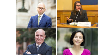 Nella foto da sinistra in senso orario Centemero, Carmela Auriemma, Francesca Ghirra e Pino Bicchielli