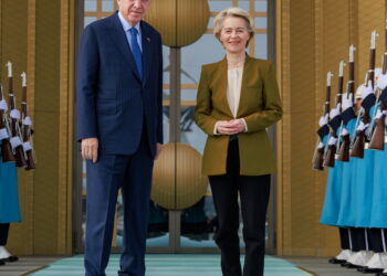 RECEP TAYYIP ERDO?AN PRESIDENTE DELLA TURCHIA, URSULA VON DER LEYEN PRESIDENTE COMMISSIONE EUROPEA