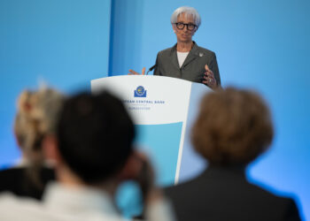 La presidente della BCE, Christine Lagarde [Francoforte, 23 luglio 2026. Foto: Felix Schmidt/ECB]
