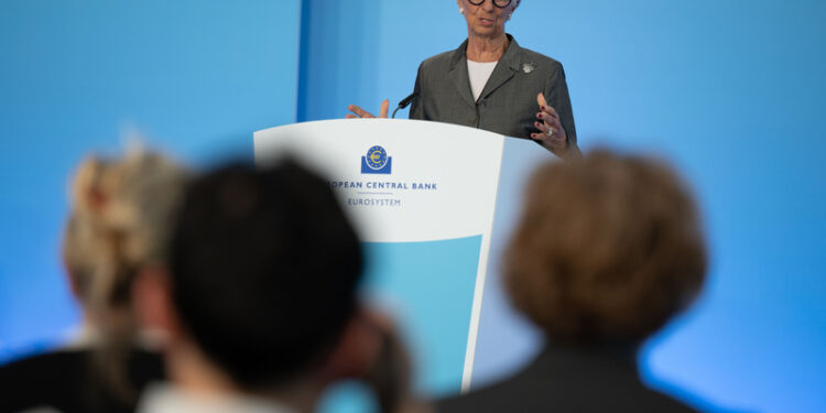 La presidente della BCE, Christine Lagarde [Francoforte, 23 luglio 2026. Foto: Felix Schmidt/ECB]