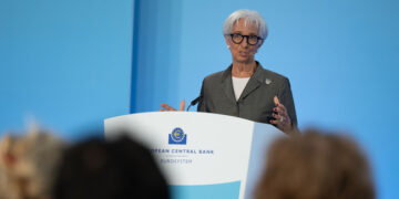 La presidente della BCE, Christine Lagarde [Francoforte, 23 luglio 2026. Foto: Felix Schmidt/ECB]
