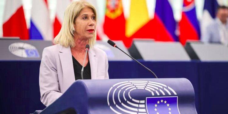 Carolina Morace in Aula [Strasburgo, 18 giugno 2026. Foto: Alexis Haulot.  Copyright: © European Union 2026 - Source : EP]