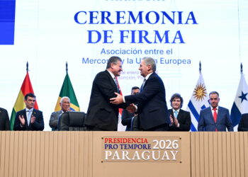 Firma dell'accordo di partenariato UE-Mercosur [Asuncion, 17 gennaio 2026. Foto: Frederic Sierakowski/imagoeconomica]