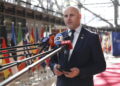 Il primo ministro della Lettonia, Andris Kulbergs al Consiglio europeo di Bruxelles di giugno 2026. Crediti: Sophie Hugan via Imagoeconomica