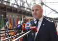 Il primo ministro della Lettonia, Andris Kulbergs al Consiglio europeo di Bruxelles di giugno 2026. Crediti: Sophie Hugon via Imagoeconomica