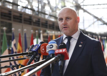 Il primo ministro della Lettonia, Andris Kulbergs al Consiglio europeo di Bruxelles di giugno 2026. Crediti: Sophie Hugon via Imagoeconomica