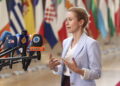La vicepresidente della Commissione europea e Alta rappresentante per la Politica estera e di sicurezza dell’UE, Kaja Kallas, durante il consiglio Affari esteri del 13 luglio 2026. Crediti: Francois Lenoir via Imagoeconomica