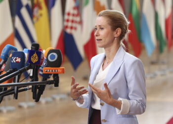 La vicepresidente della Commissione europea e Alta rappresentante per la Politica estera e di sicurezza dell’UE, Kaja Kallas, durante il consiglio Affari esteri del 13 luglio 2026. Crediti: Francois Lenoir via Imagoeconomica