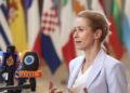 La vicepresidente della Commissione europea e Alta rappresentante per la Politica estera e di sicurezza dell’UE, Kaja Kallas, durante il consiglio Affari esteri del 13 luglio 2026. Crediti: Francois Lenoir via Imagoeconomica