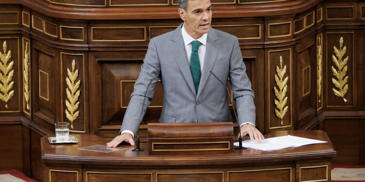 Il presidente Pedro Sánchez al Congreso de los Diputados - il Parlamento spagnolo - discute della situazione in corso a Ceuta. Crediti: Congreso de Los Diputados