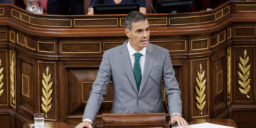 Il primo ministro della Spagna,Pedro Sánchez, al Congreso de los Diputados - il Parlamento spagnolo - discute della situazione in corso a Ceuta. Crediti: Congreso de Los Diputados