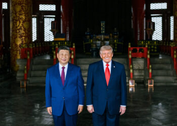 I presidenti cinese, Xi Jinping, e statunitense, Donald Trump, in un incontro a maggio 2026. Source: Imagoeconomica via the Withe House