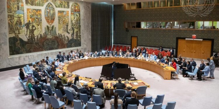 Immagine del Consiglio di Sicurezza ONU. Source: Eskinder Debebe / United Nations via Imagoeconomica