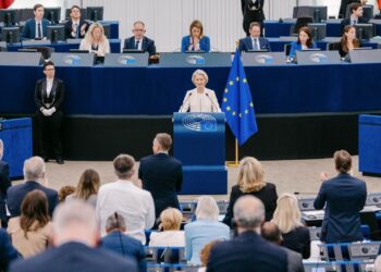 La presidente della Commissione europea, Ursula von der Leyen, nel suo discorso sullo stato dell'Unione. 16 settembre 2026. Source: EU Commission