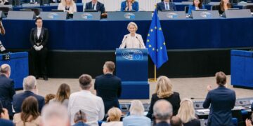 La presidente della Commissione europea, Ursula von der Leyen, nel suo discorso sullo stato dell'Unione. 16 settembre 2026. Source: EU Commission