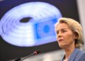 La presidente della Commissione europea, Ursula von der Leyen, nel dibattito in aula a Strasburgo sul prossimo Consiglio europeo del 15 e 16 ottobre 2026 sul cui tavolo ci sarà il tema del bilancio pluriennale. 06 Ottobre 2026 Source: Copyright: © European Union 2026 - Source : EP